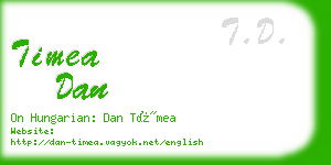 timea dan business card